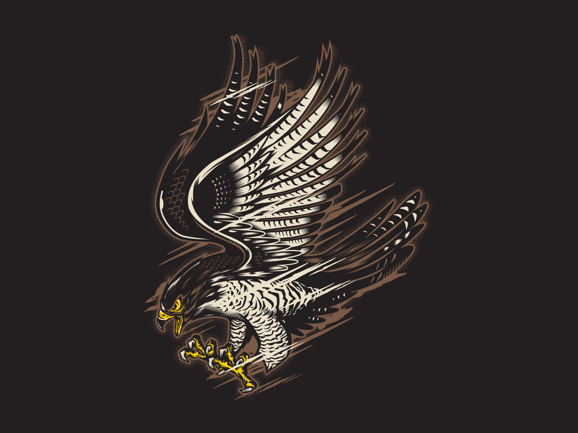Vector Falcon T shirt design by Old Dirty Dermot BK NY Creative for hire