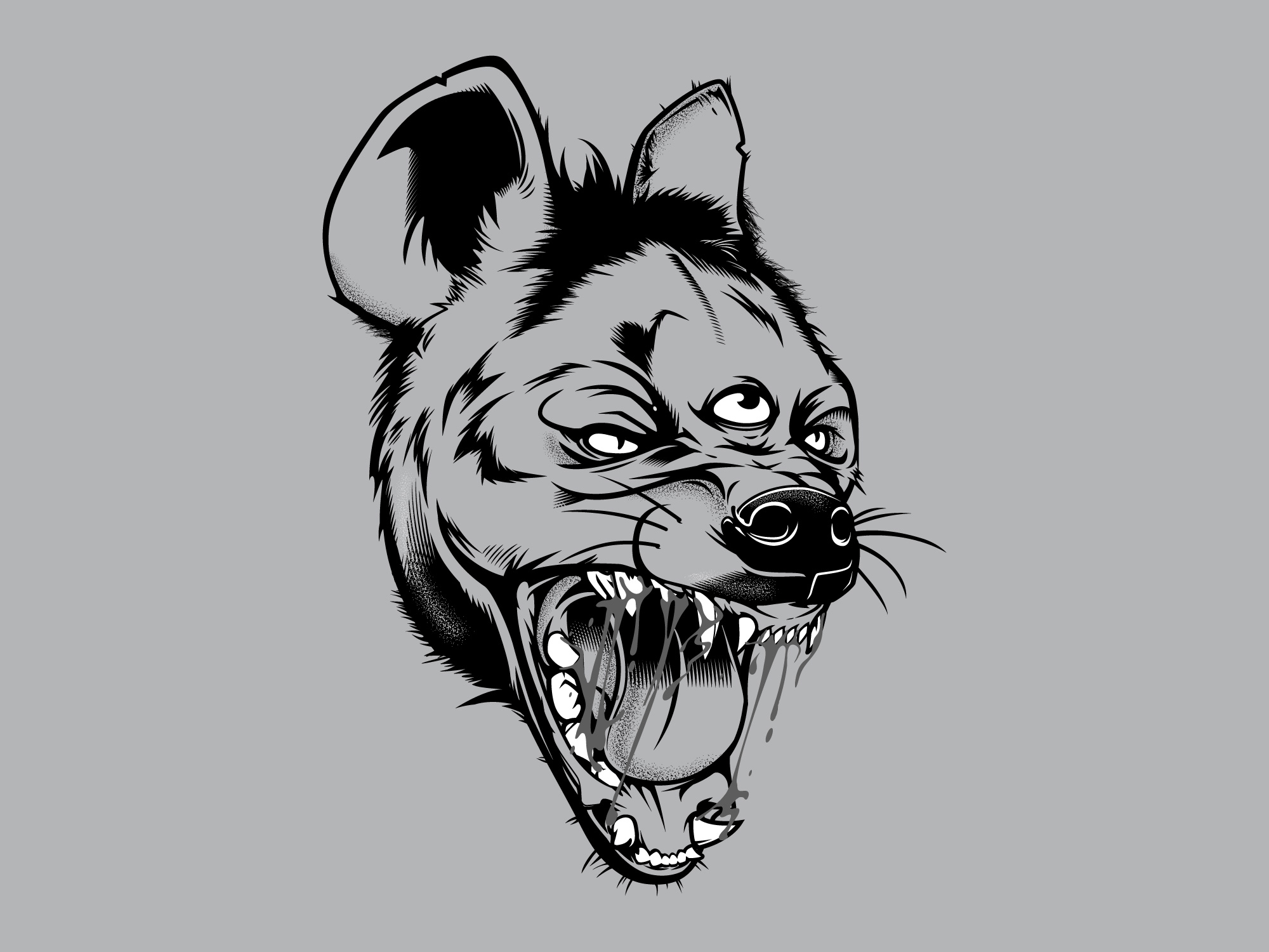 Hyena Illustration WIP