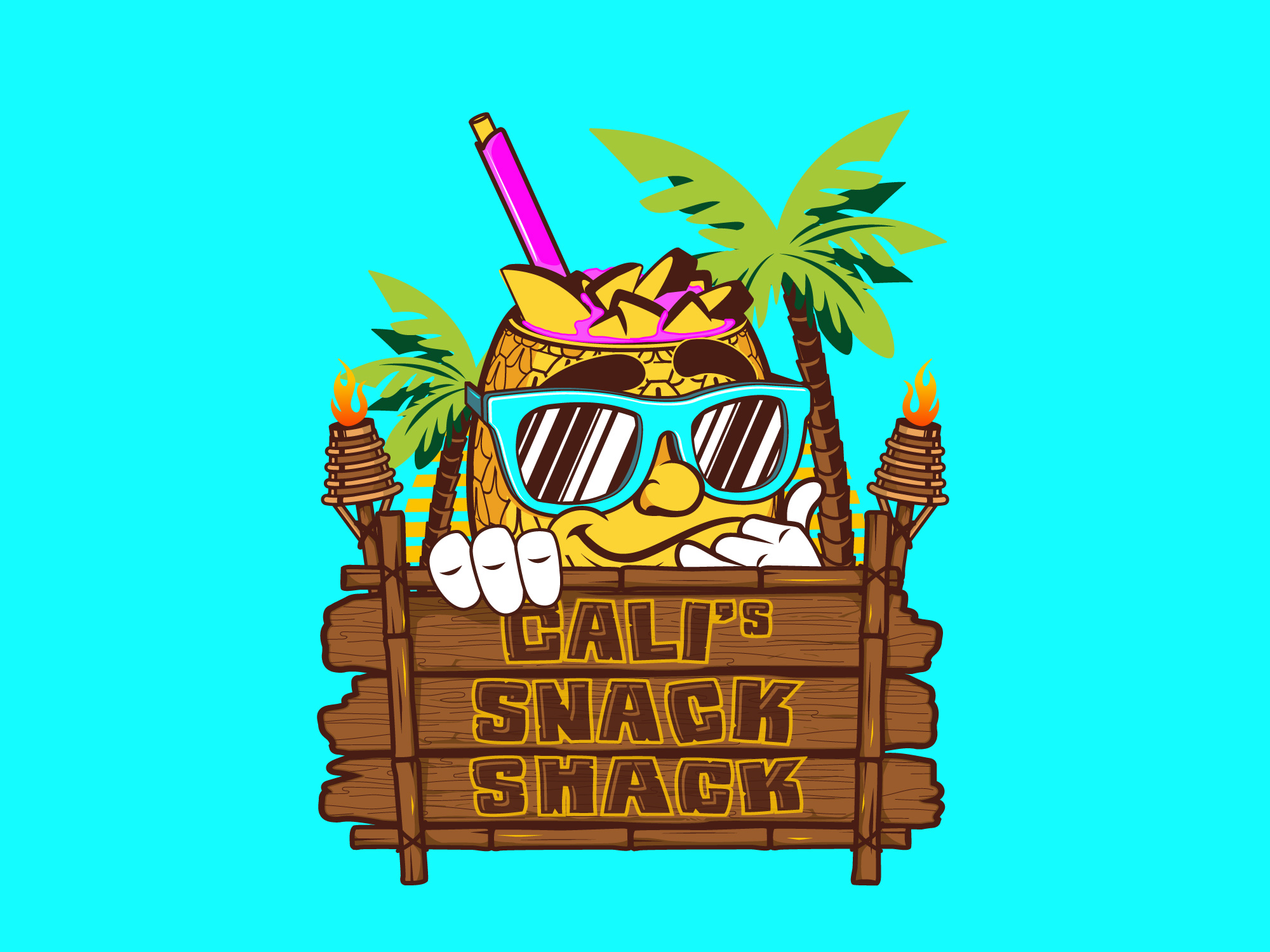 Cali Snack Shack-Mascot-design-by-Old-Dirty-Dermot-Creative-Service-BK-NY