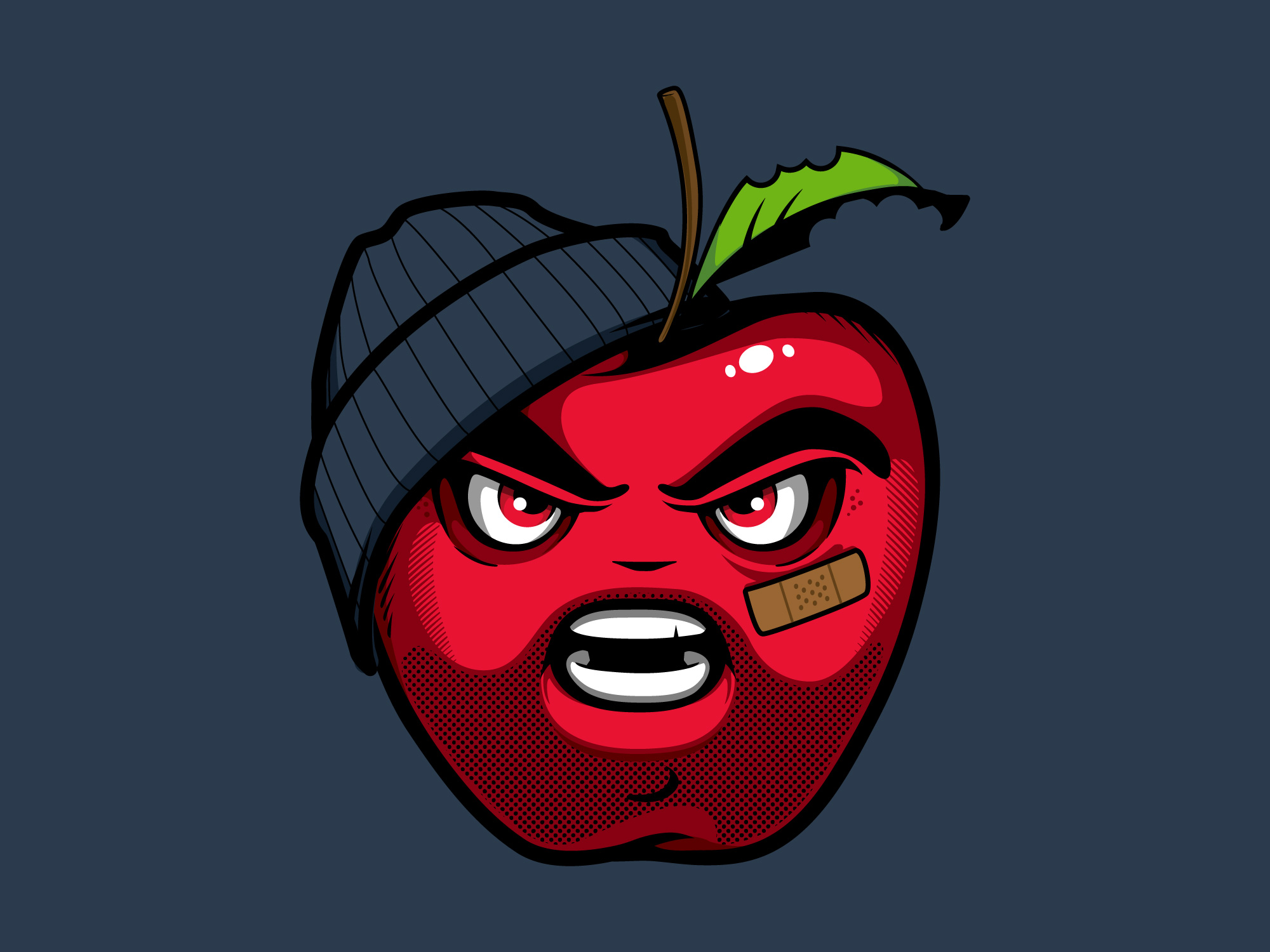 NYC-Rotten-Apple-Character-Mascot-Design-by-Old-Dirty-Dermot-Creative-Service-for-Hire