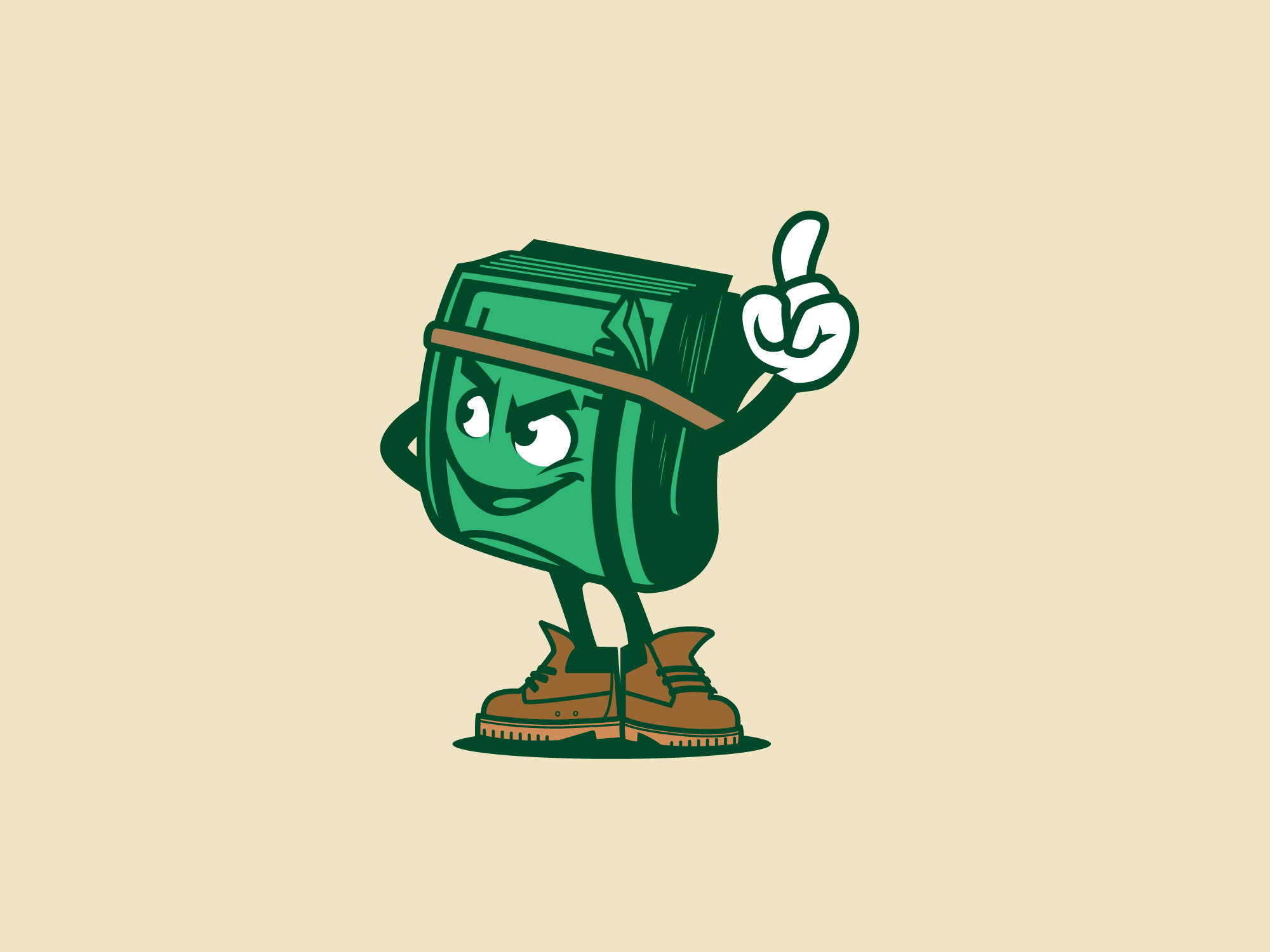 good hustle co-money-character-design-by-old-dirty-dermot-creative-service-bk-ny