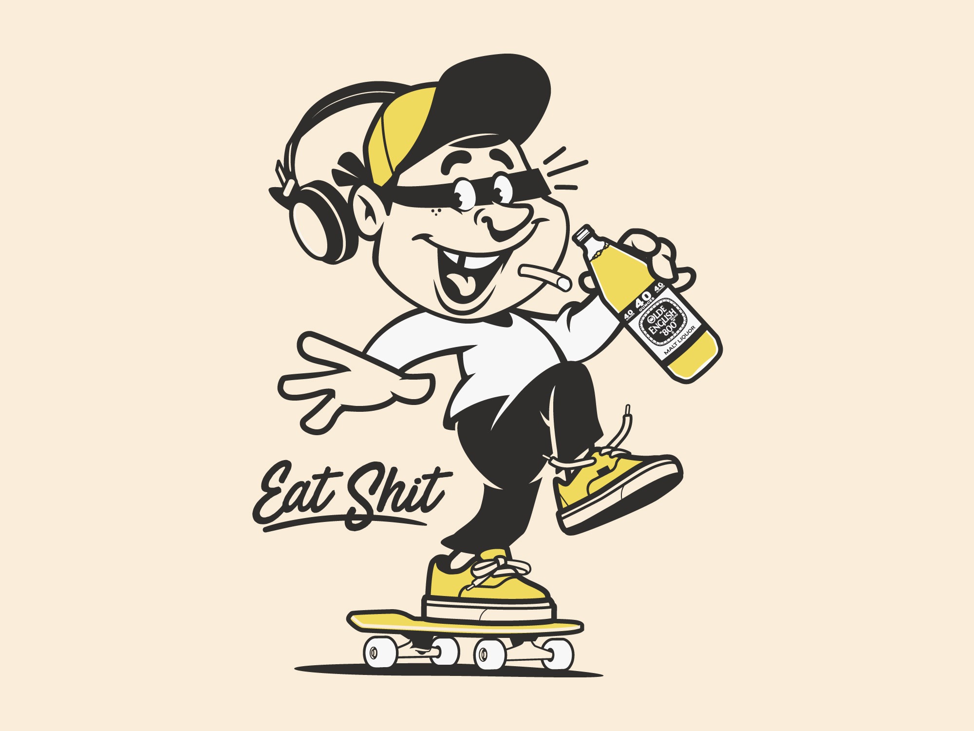 Eat-Shit skateboard character design