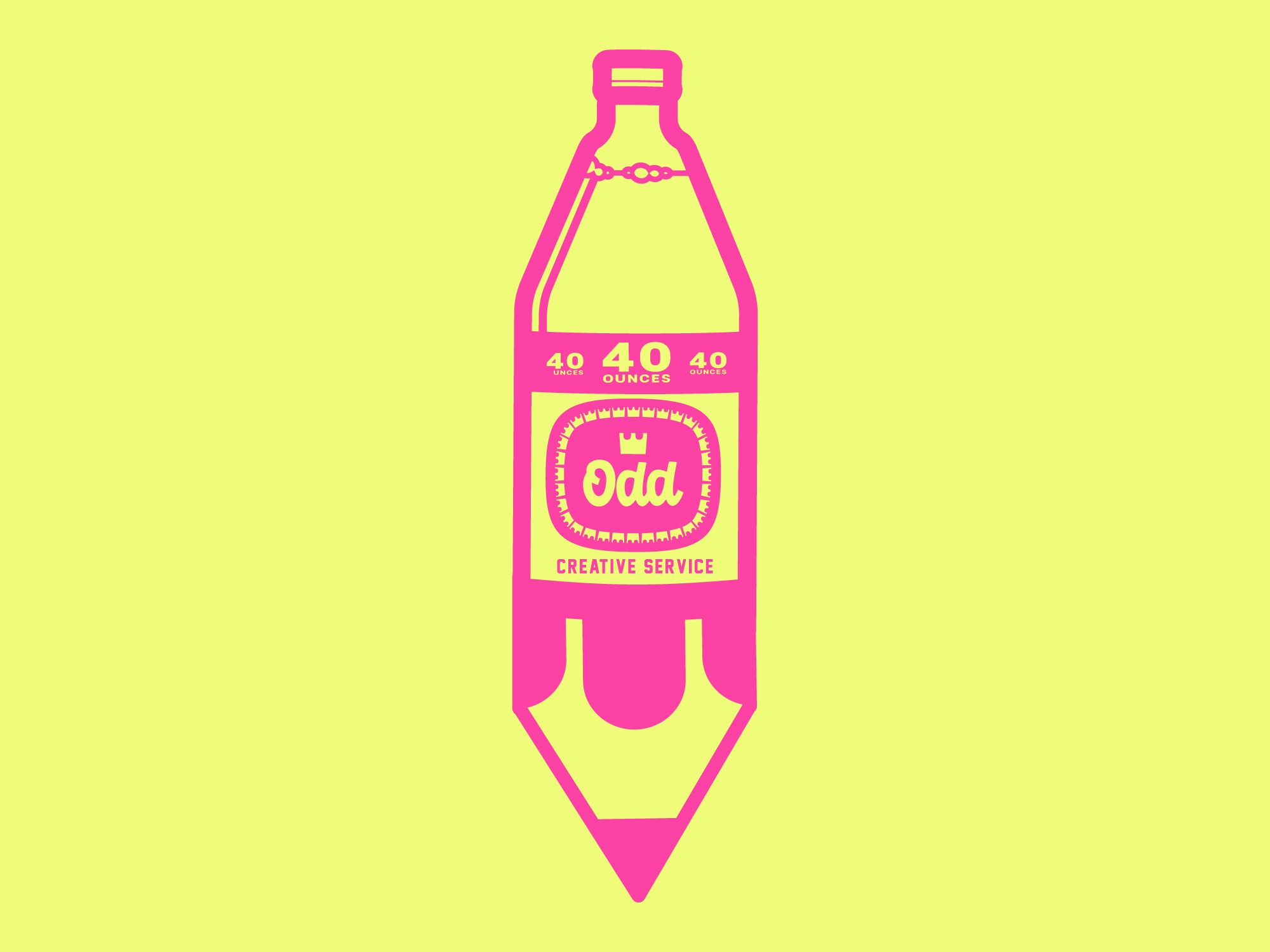 40 oz Pencil Design