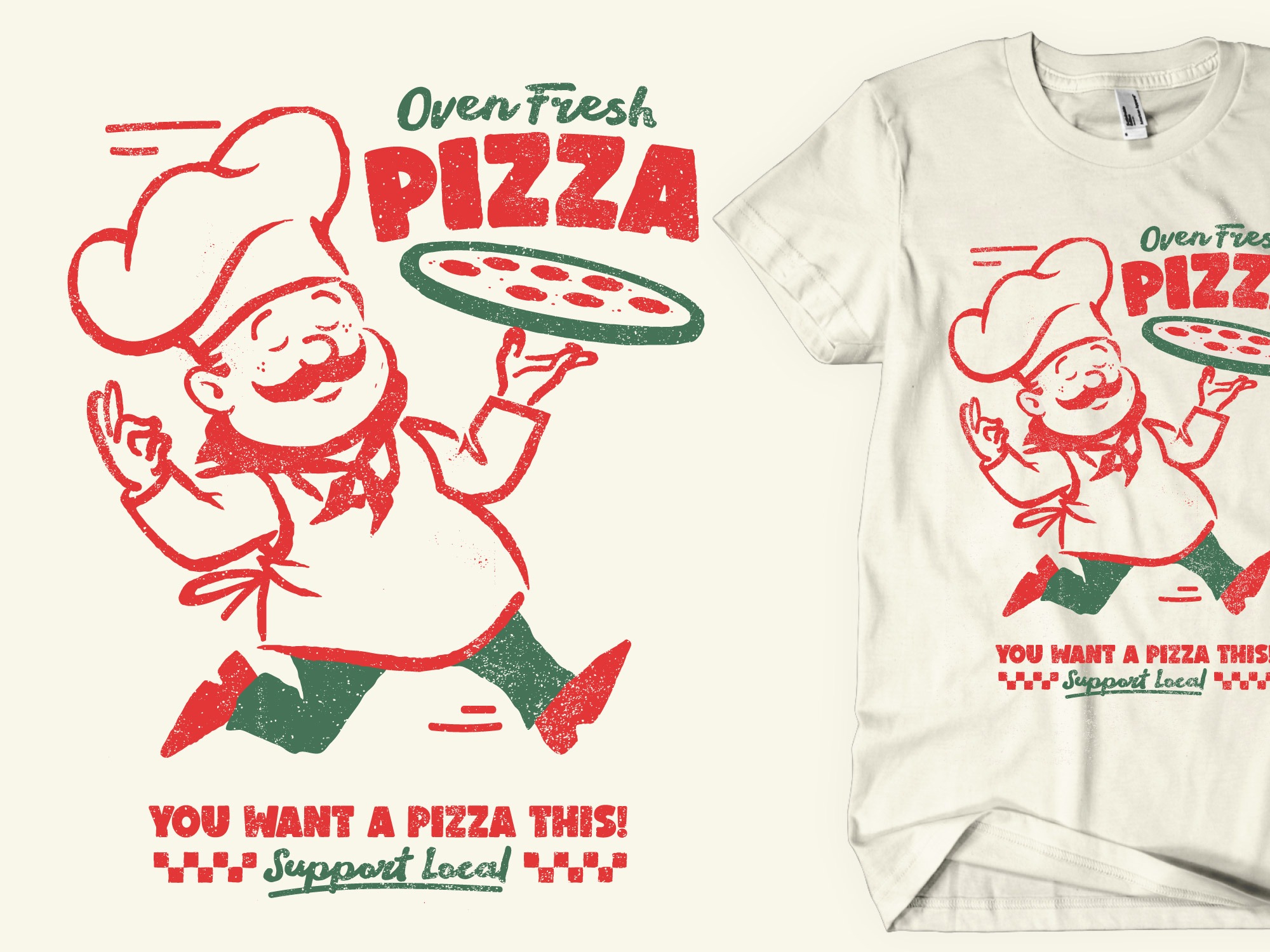 Pizza-Chef-T-shirt-design