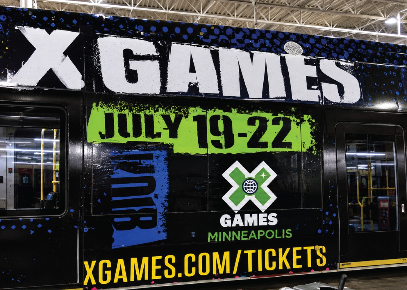 X-Games-Logo on train