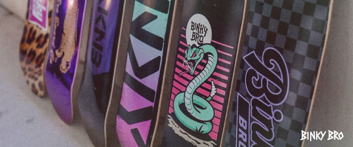 Binky Bro Skateboard Deck designs